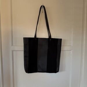 Clare V Black Tote Bag Leather & Suede